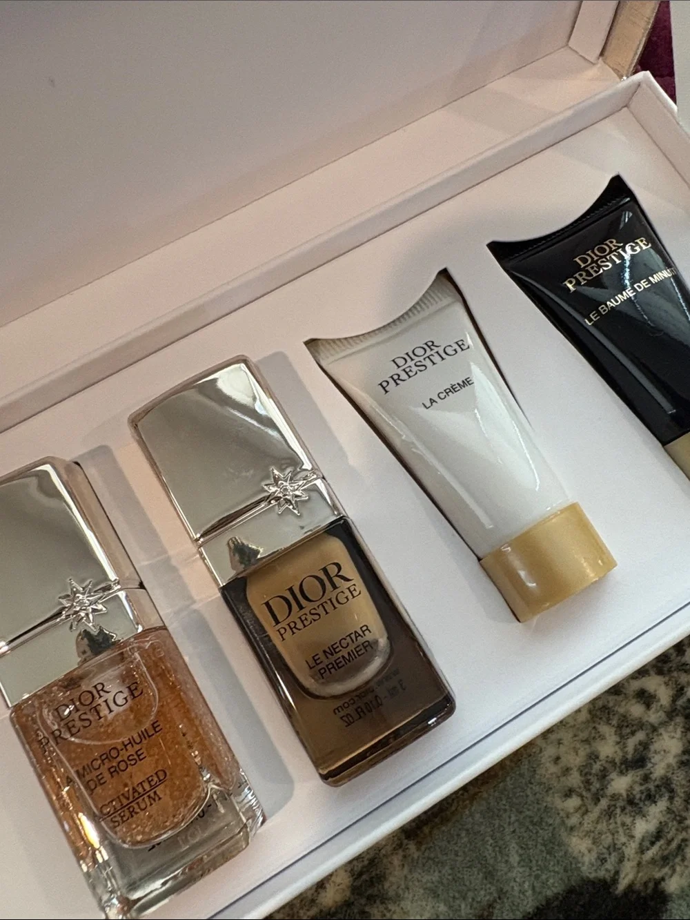 Dior Prestige Box - Gold & White with Black Logo